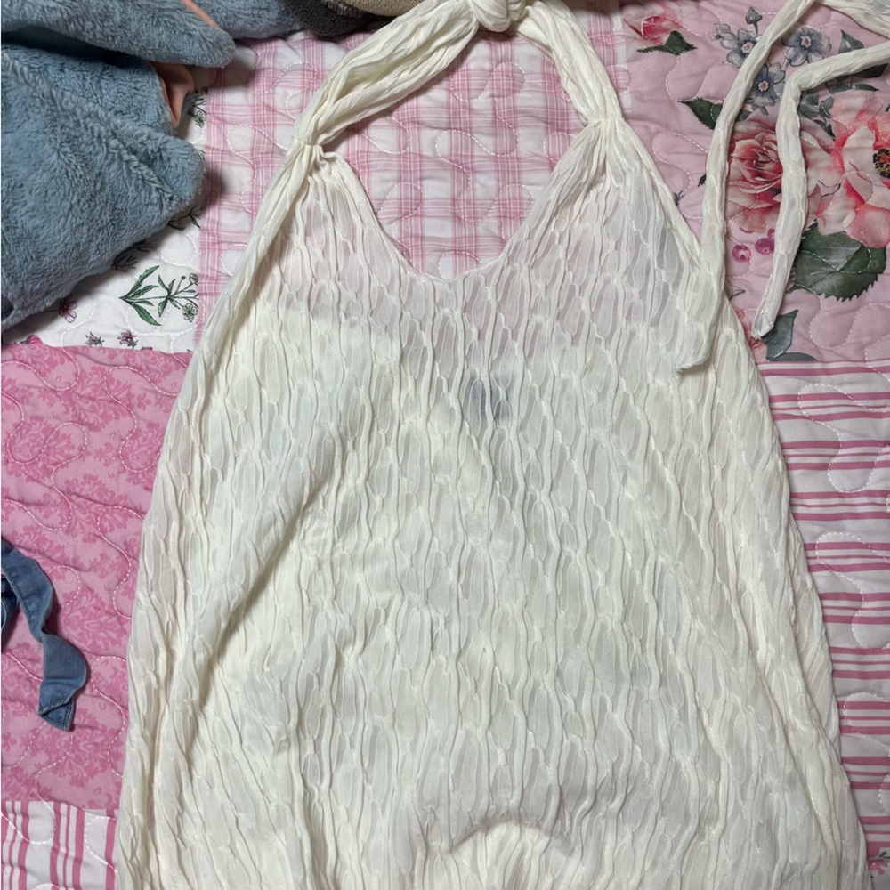 Women’s Cream Halter Tank Top